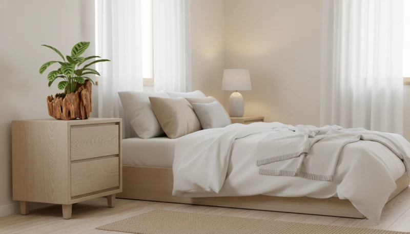 Chậu xi măng giả gỗ lũa &ndash; Ph&ograve;ng Ngủ điều h&ograve;a năng lượng nghỉ ngơi