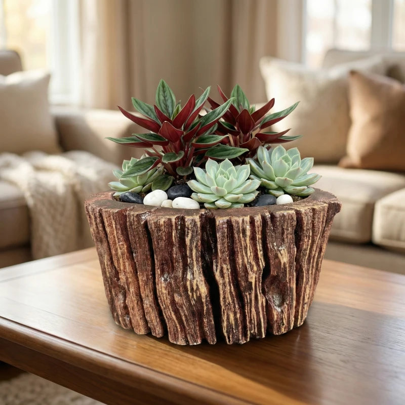 Gợi ý phối Sen Đá và Peperomia Rosso tuyệt đẹp cho Chậu Zenpot