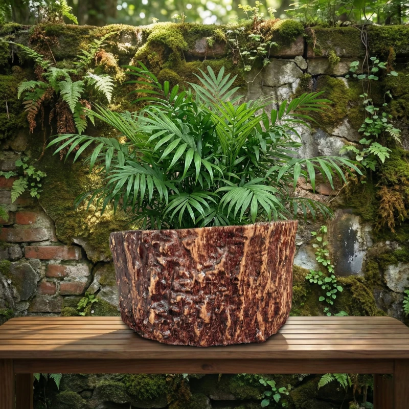 Gợi ý phối cảnh: Chậu Zenpot kết hợp cùng Cau Tiểu Trâm xanh mướt